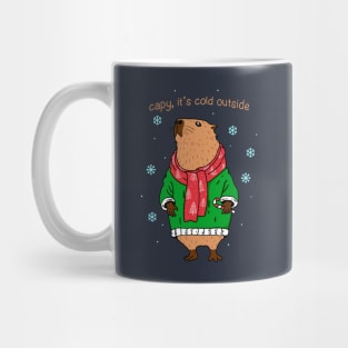 Capybara Winter Mug